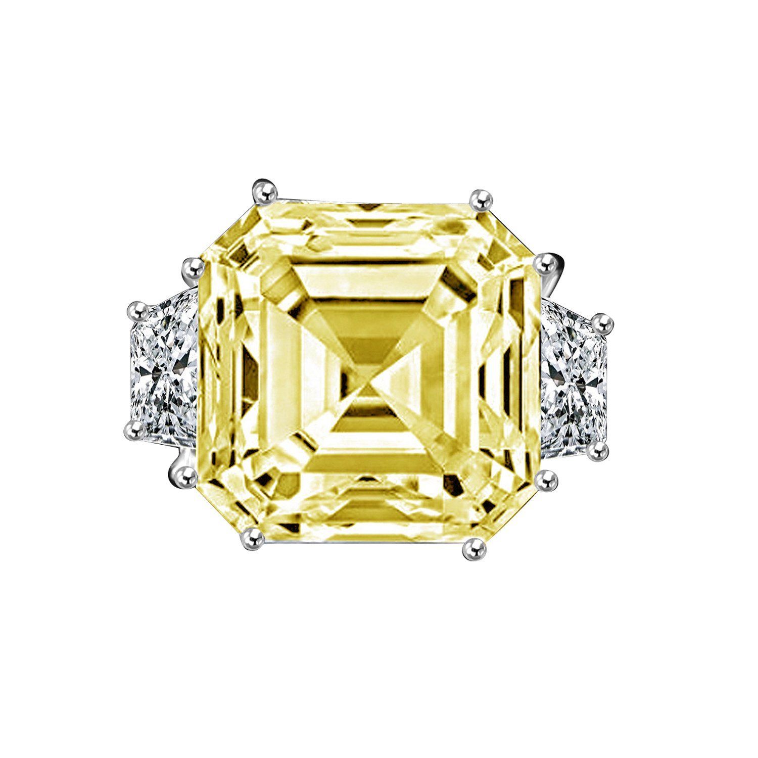 12CT Asscher Diamond Veneer Cubic Zirconia Ring. 635R71577