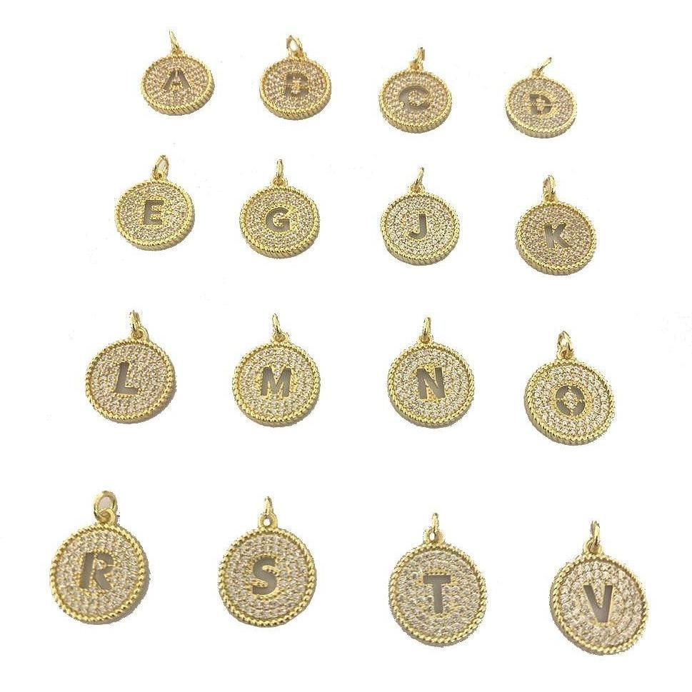 Stainless Steel Cable monogram initial Charm Bracelet/Bangle.500B4168