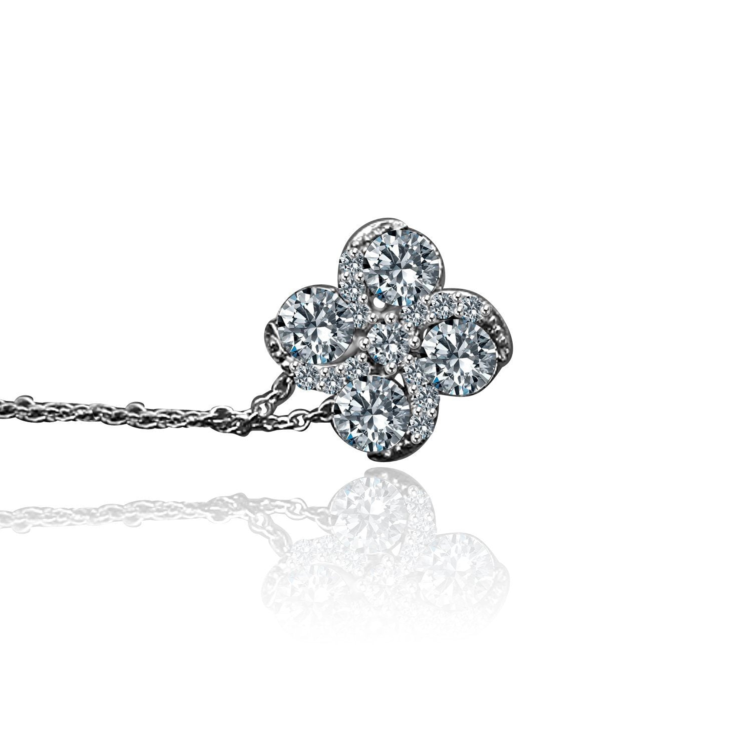 1CT TW Round Diamond Veneer Cubic Zirconia  Pendant. 635P25141