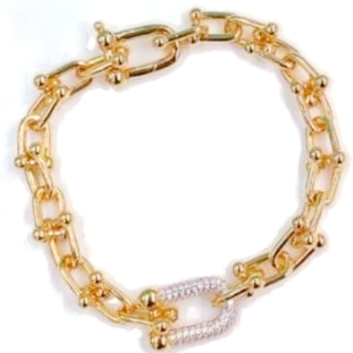 Zirconite Sadle stainless steel Bracelet. 821B100