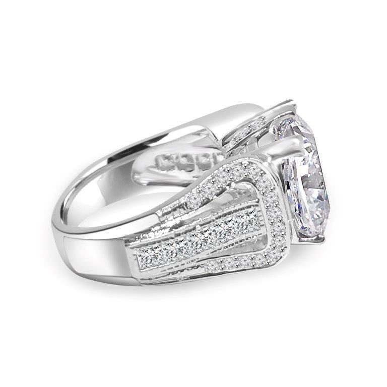 5CT Cushion Cubic Zirconia  Engagement Ring. 635R71454