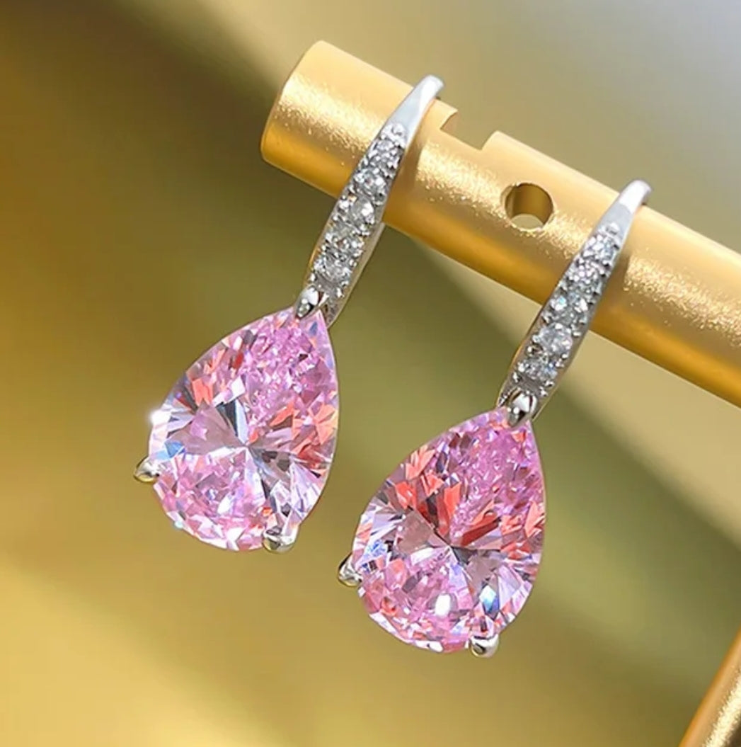 Cubic Zirconia Pear Earrings Zirconite. 851E2648