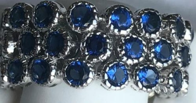 Cubic Zirconia flexible three rows Ring. AR3560