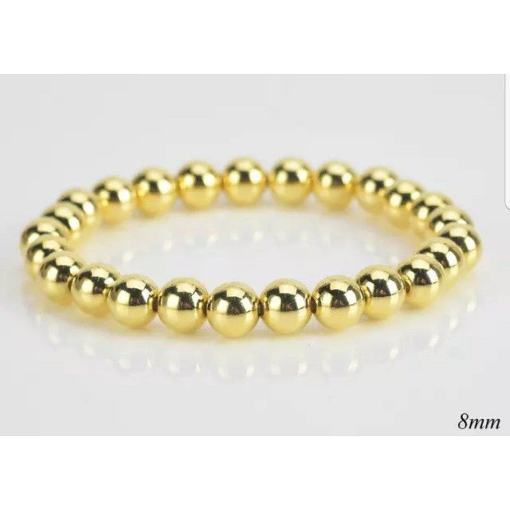 Never tarnish Zirconite Gold Bead stretch Bracelet