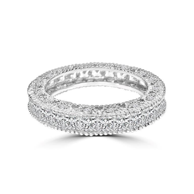 Cubic Zirconia Eternity Vintage Band Stackable Ring. 600R13574