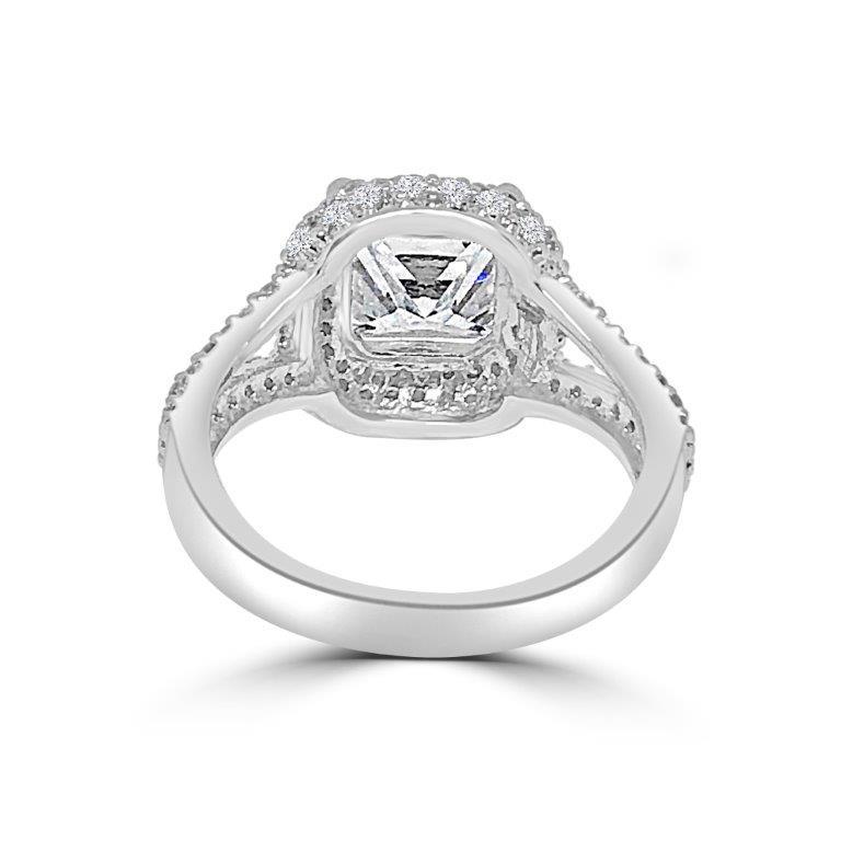 2CT Square Diamond Veneer Cubic zirconia Ring. 635R72211