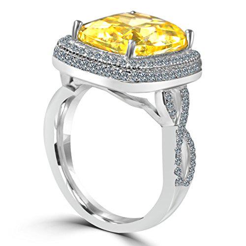 5CT Cushion Diamond Veneer Cubic Zirconia helo Ring. 635R0248