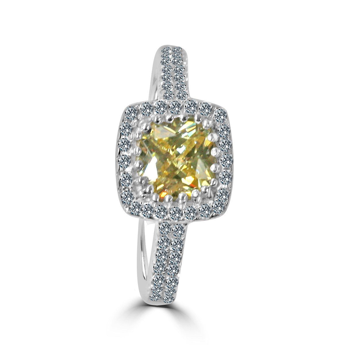 1CT Cushion Diamond Veneer Cubic Zirconia  Ring. 635R0251