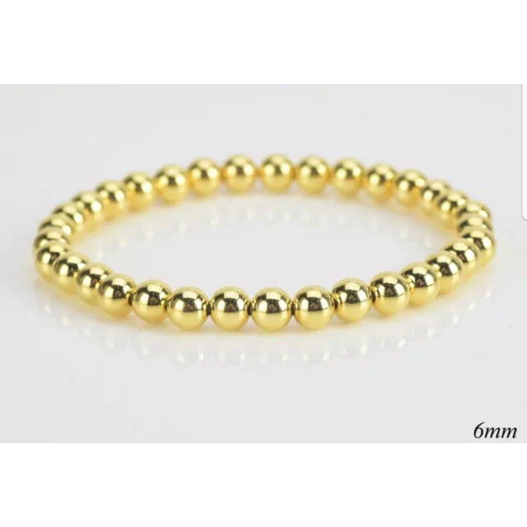 Never tarnish Zirconite Gold Bead stretch Bracelet