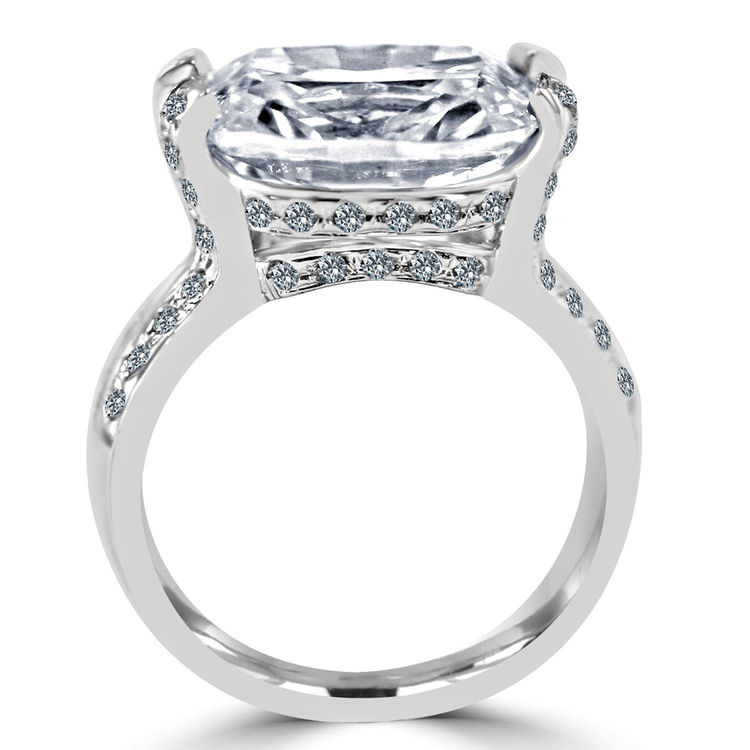 8CT Cushion Diamond Veneer Cubic Zirconia Ring. 635R71487