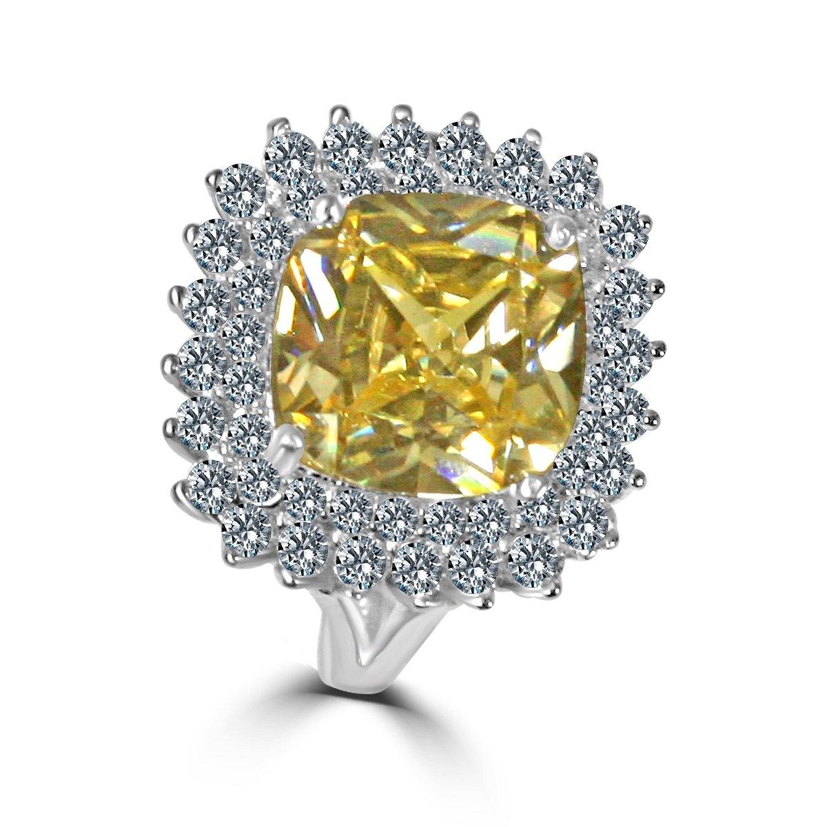 7CT Cushion Diamond Veneer Cubic Zirconia Ring. 635R0250