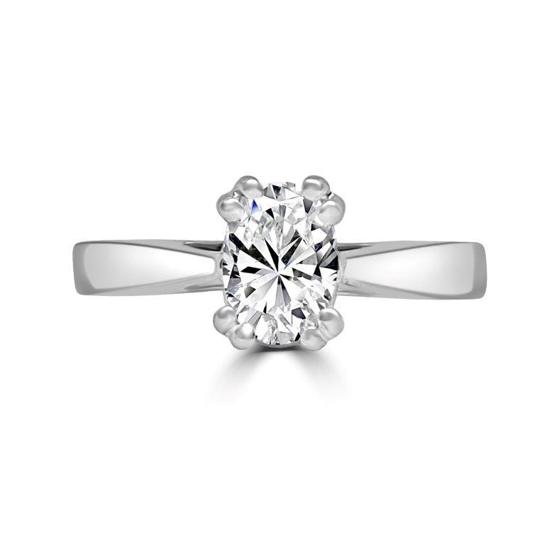 Radiant Solitaire Diamond Veneer Cubic Zirconia 14K Gold Ring. 635R05K