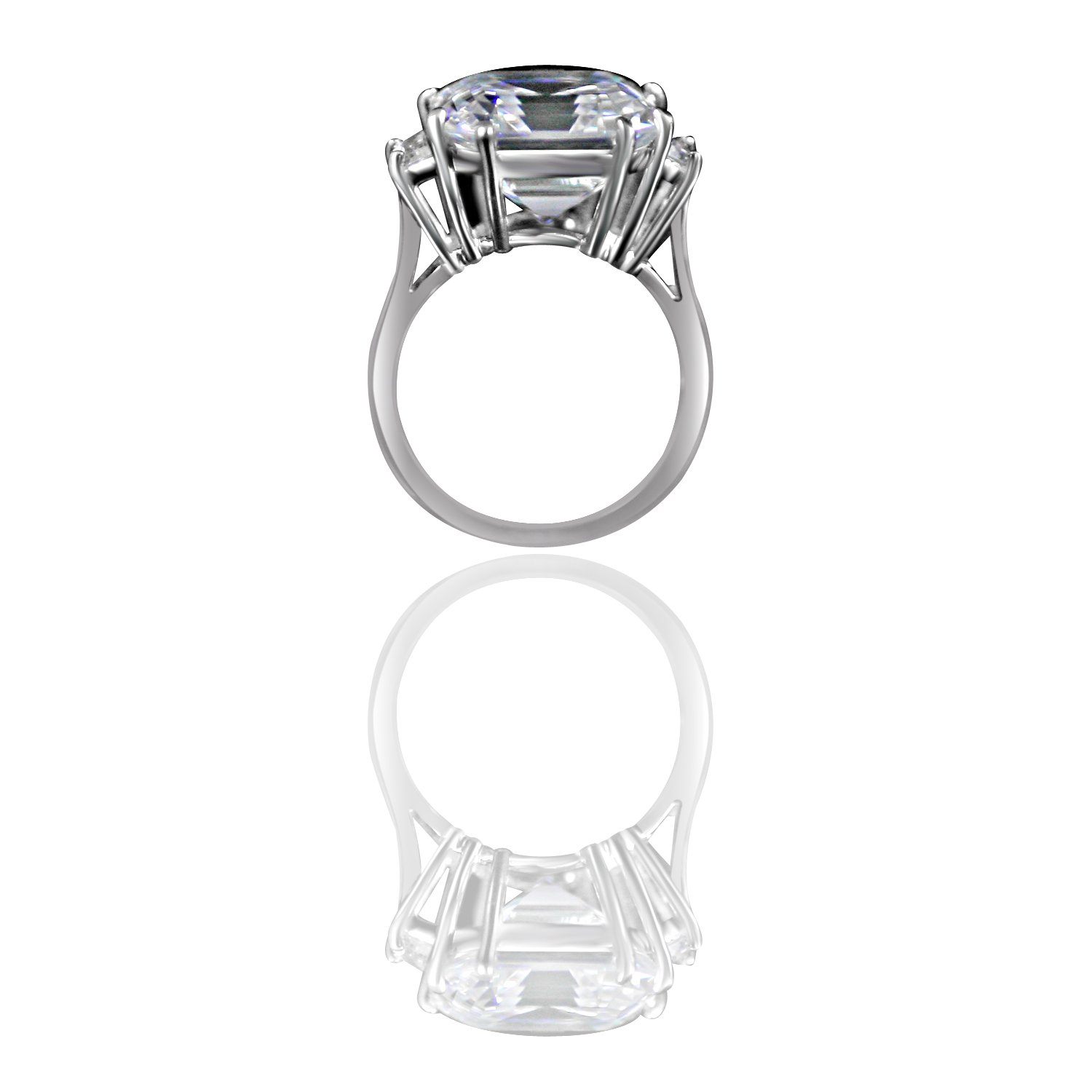 12CT Asscher Diamond Veneer Cubic Zirconia Ring. 635R71577