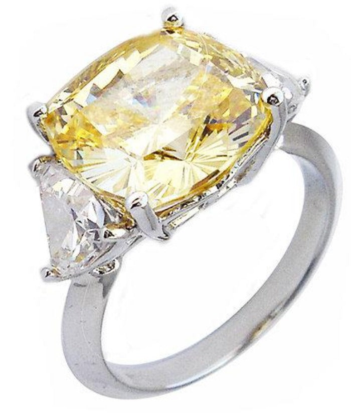 10CT Cushion Diamond Veneer Cubic Zirconia Ring. 635R71199