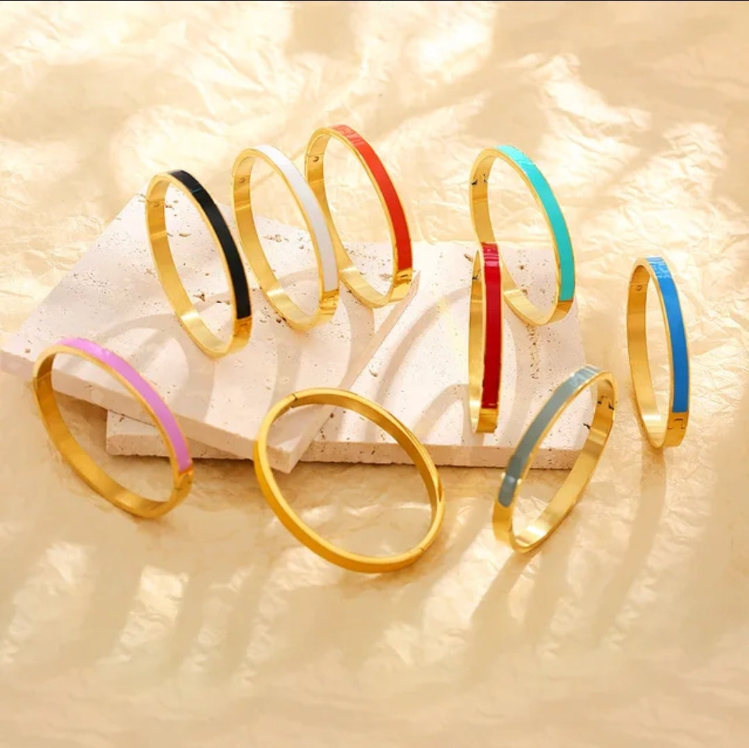 Stackable Enamel Bracelet Bangle Zirconite. 852B100