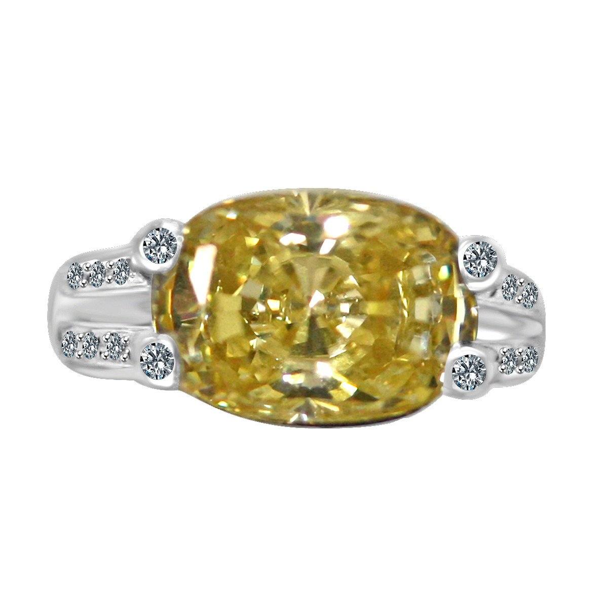 8CT Cushion Diamond Veneer Cubic Zirconia Ring. 635R71487