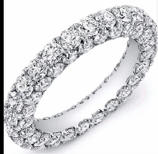 Diamond Veneer Cubic Zirconia Eternity Ring. 813R100