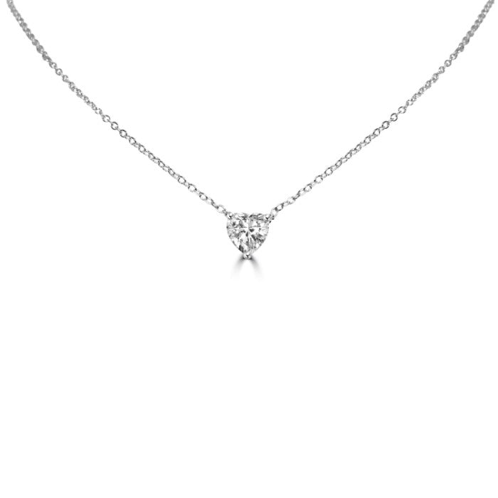 1CT Heart Diamond Veneer Cubic Zirconia Solitaire Pendant-final sale.635P100H
