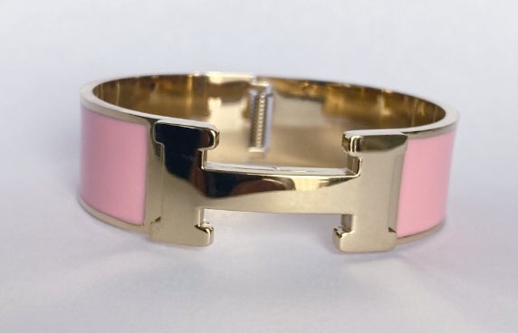 Zirconite enamel hinged Stainless Steel Bangle. 500B6487