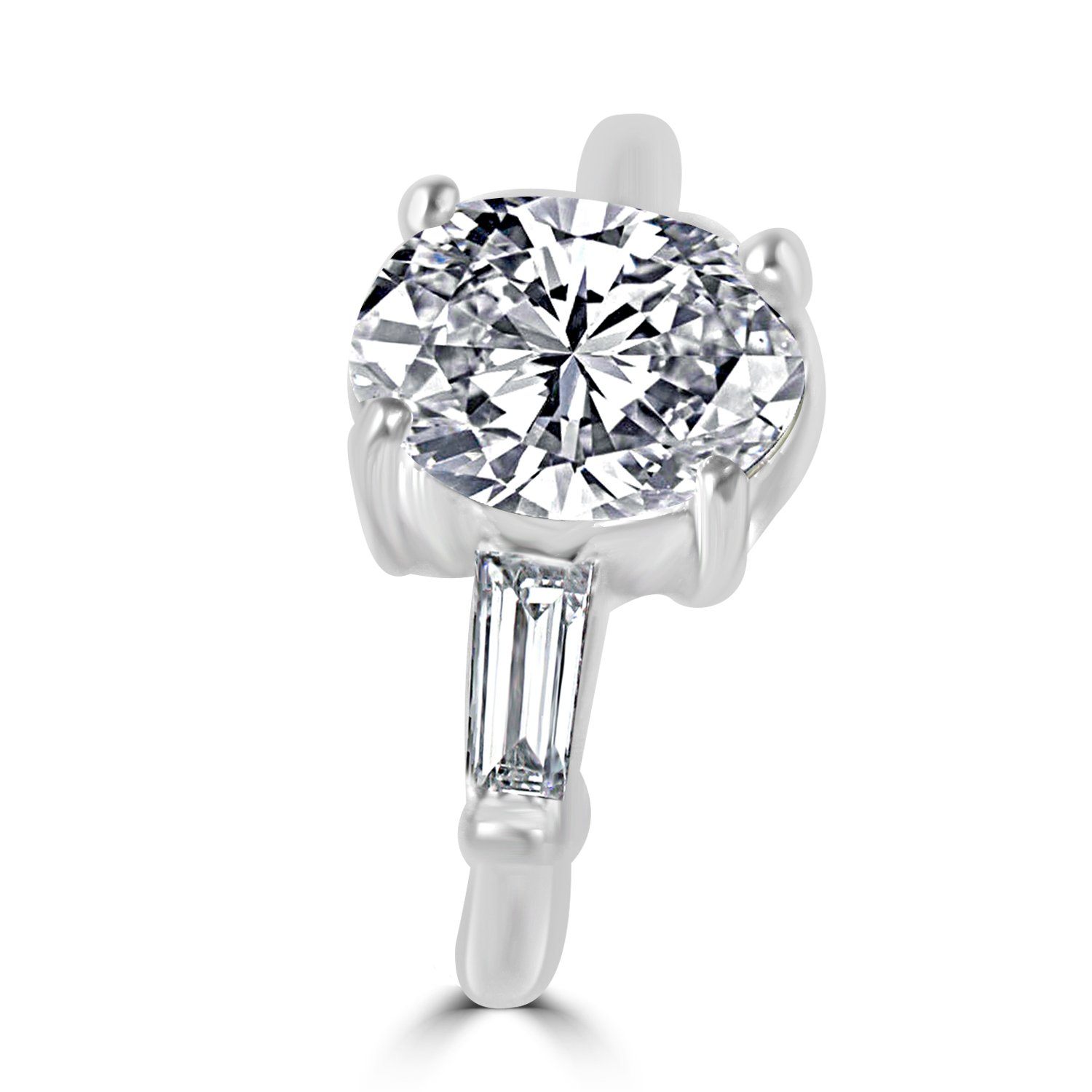 Oval Diamond Veneer Cubic Zirconia Ring 635R72089