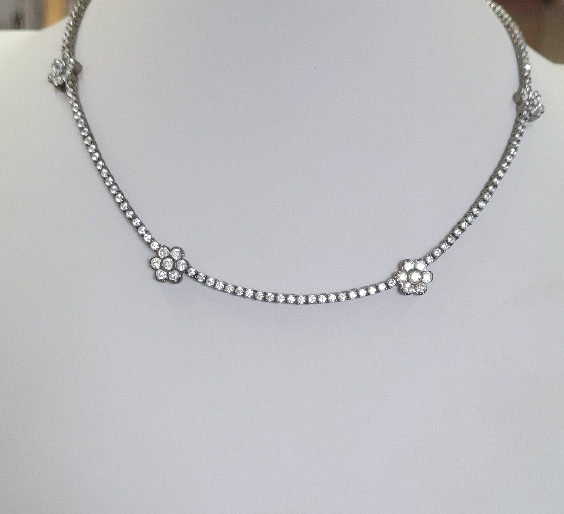 Cubic Zirconia stations Tennis  Necklace Zirconite.501N11255