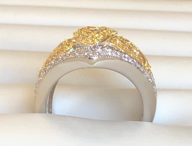 Fleur de Lis Zirconite Cubic Zirconia Wide band Ring. B501R7575