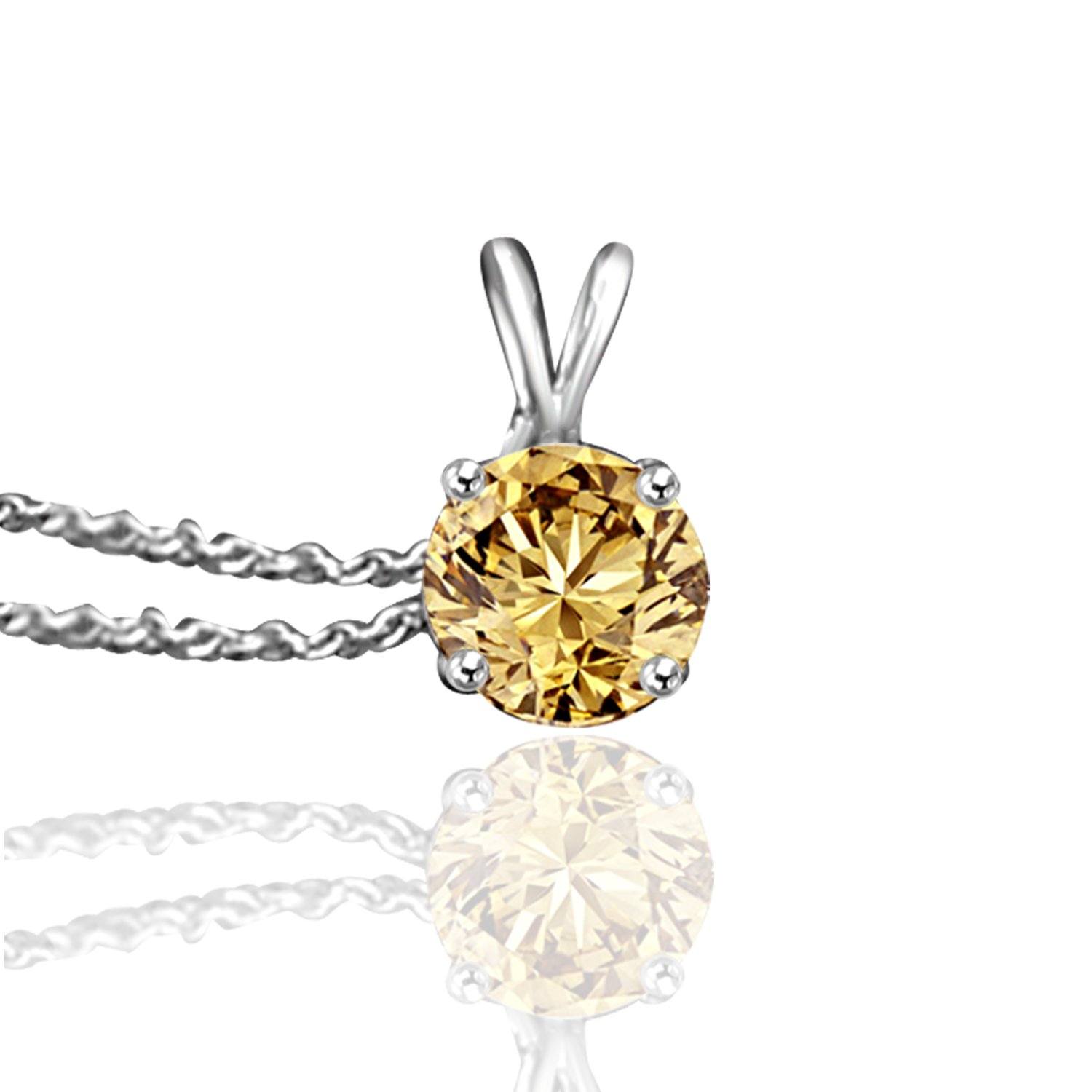 1.25CT Round Diamond Veneer Cubic Zirconia Solitaire Pendant-final sale . 635P1.25