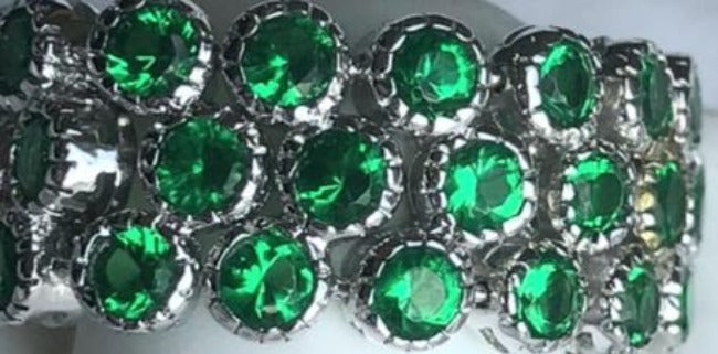 Cubic Zirconia flexible three rows Ring. AR3560