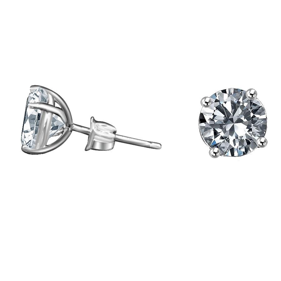 Diamond Veneer Cubic Zirconia Stud Earrings. 635E
