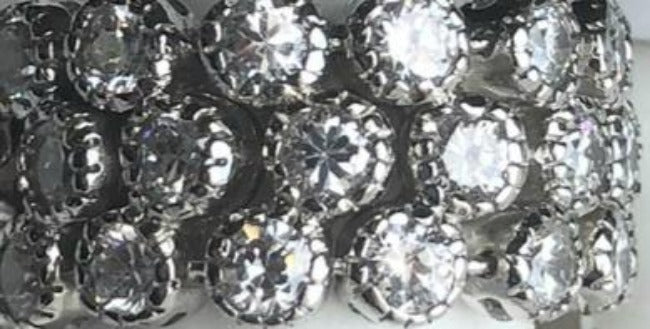 Cubic Zirconia flexible three rows Ring. AR3560