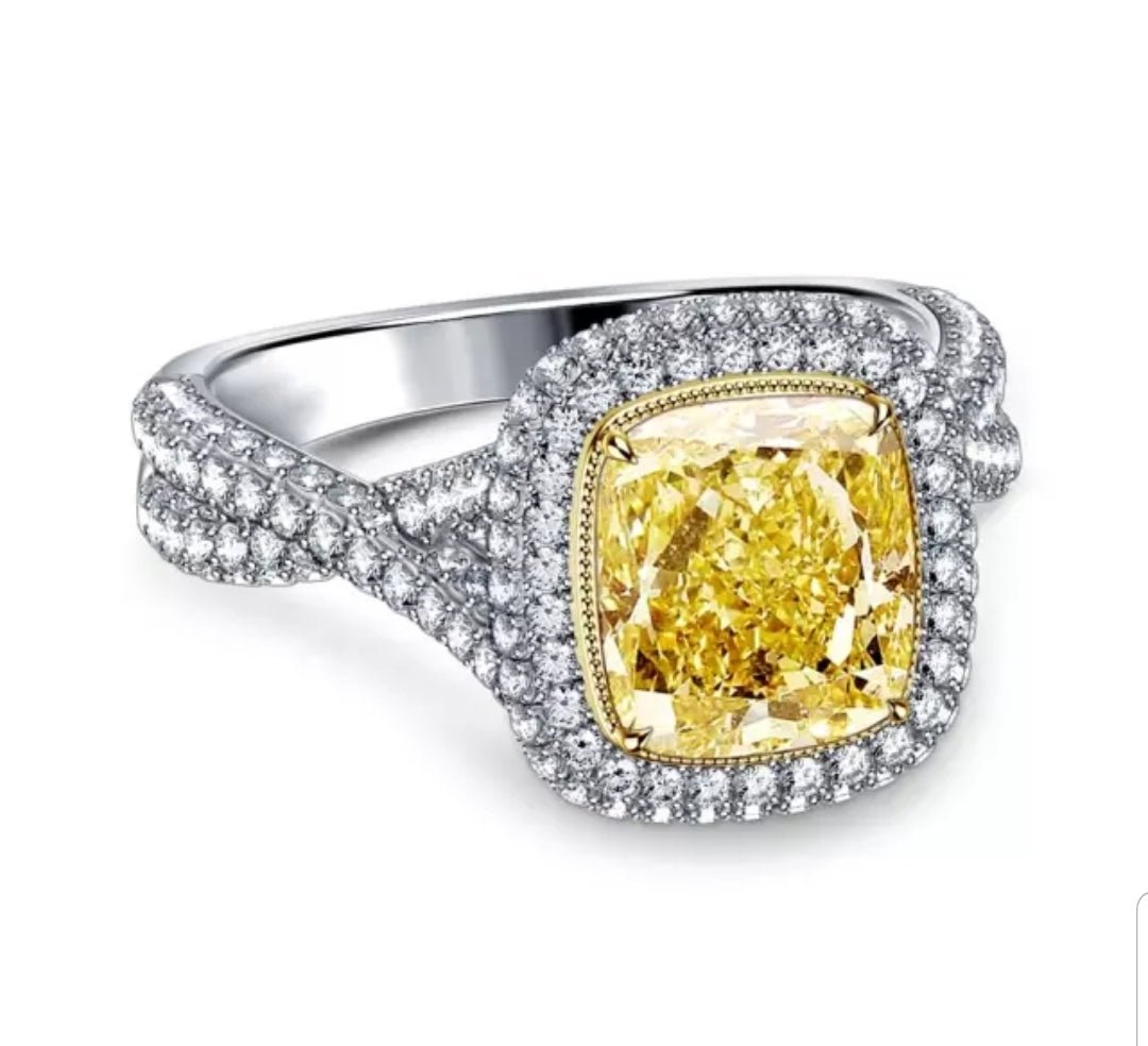 5CT Cushion Diamond Veneer Cubic Zirconia Ring. 800R069