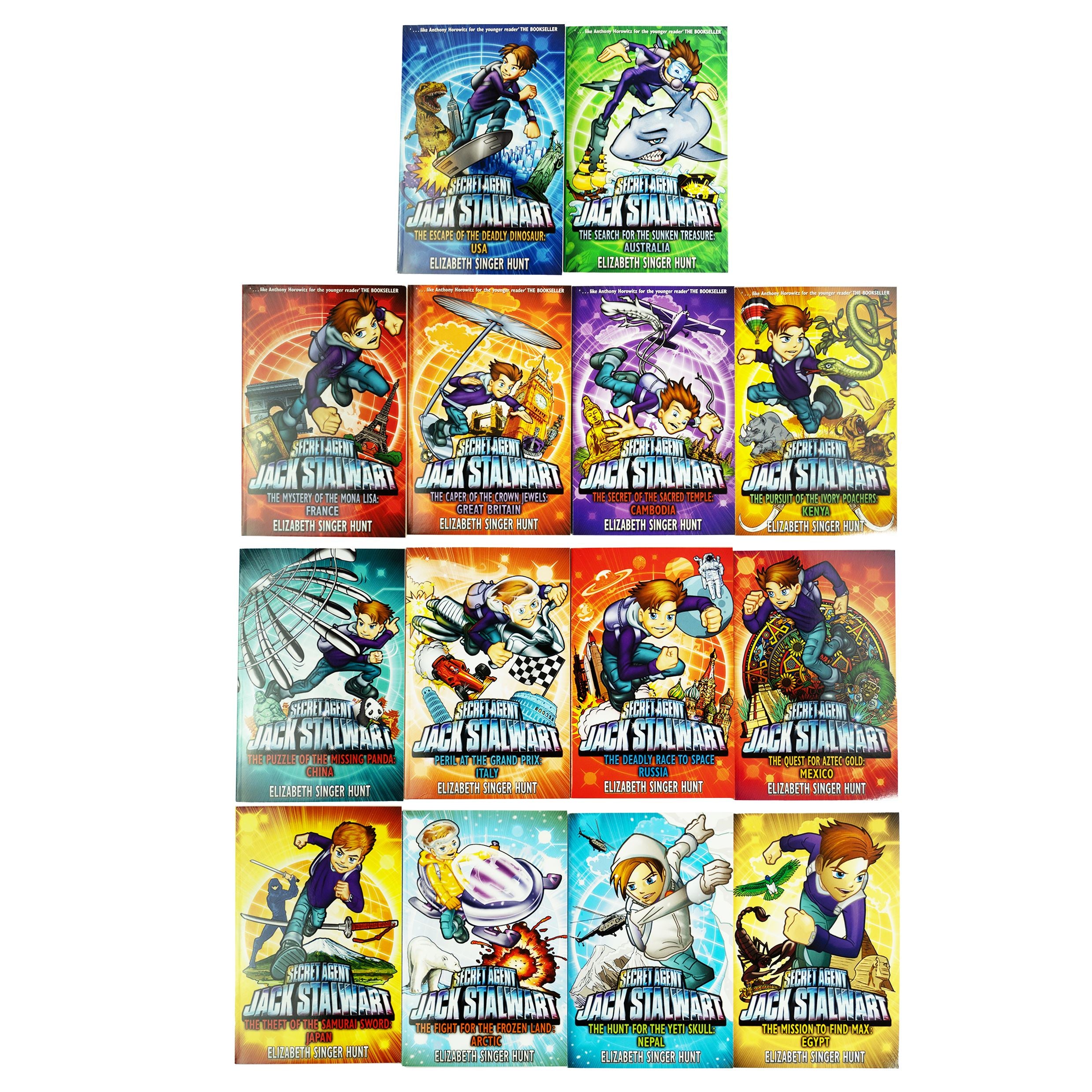 Secret Agent Jack Stalwart Collection By Elizabeth Singer Hunt 14 Books Set - Ages 5+ - Paperback