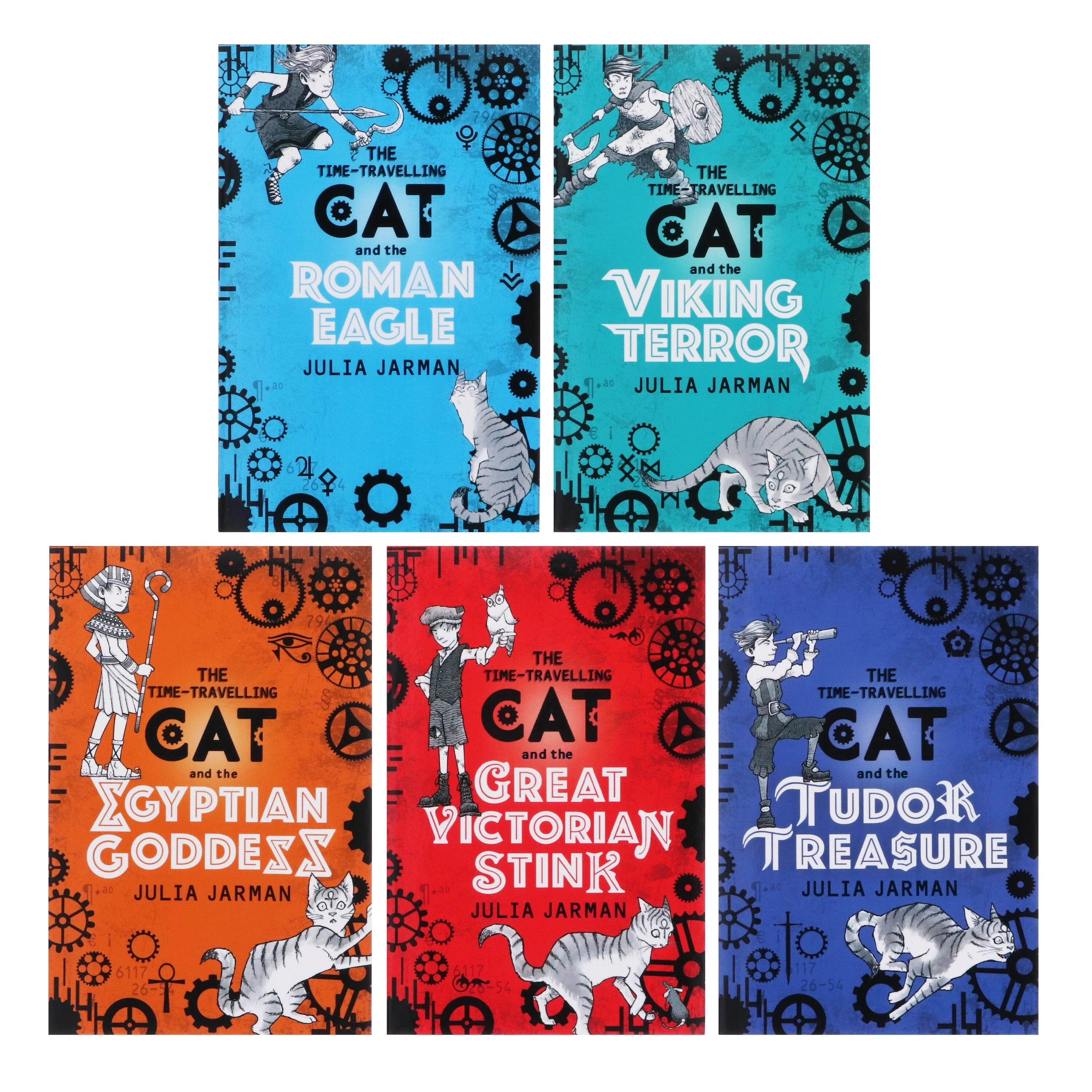 Time-Travelling Cat Series by Julia Jarman 5 Books Collection Set - Ages 8- 11 - Paperback