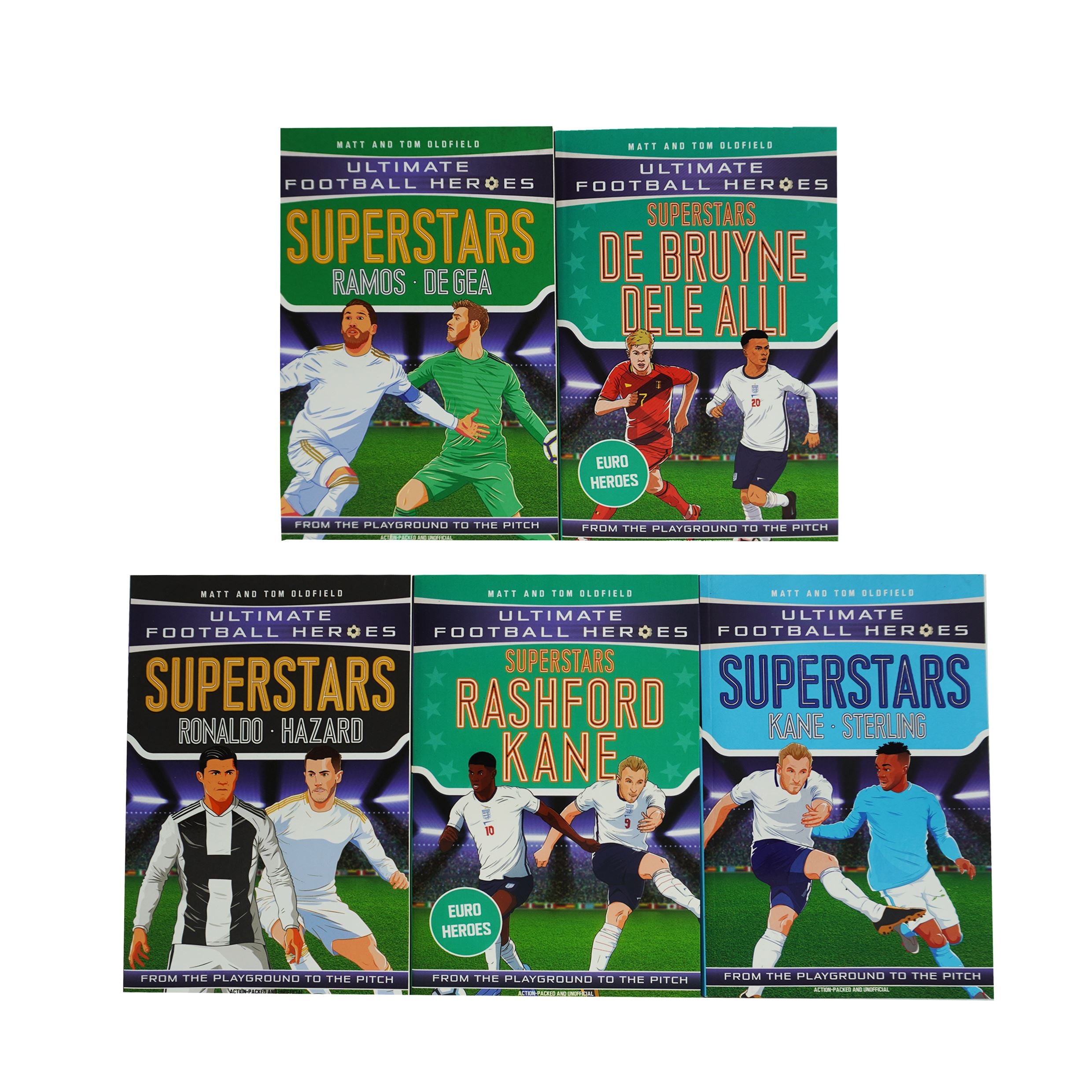 Ultimate Football Heroes Series By Matt & Tom Oldfield 2 in 1 Collection 5 Books Set - Ages 8-12 - Paperback