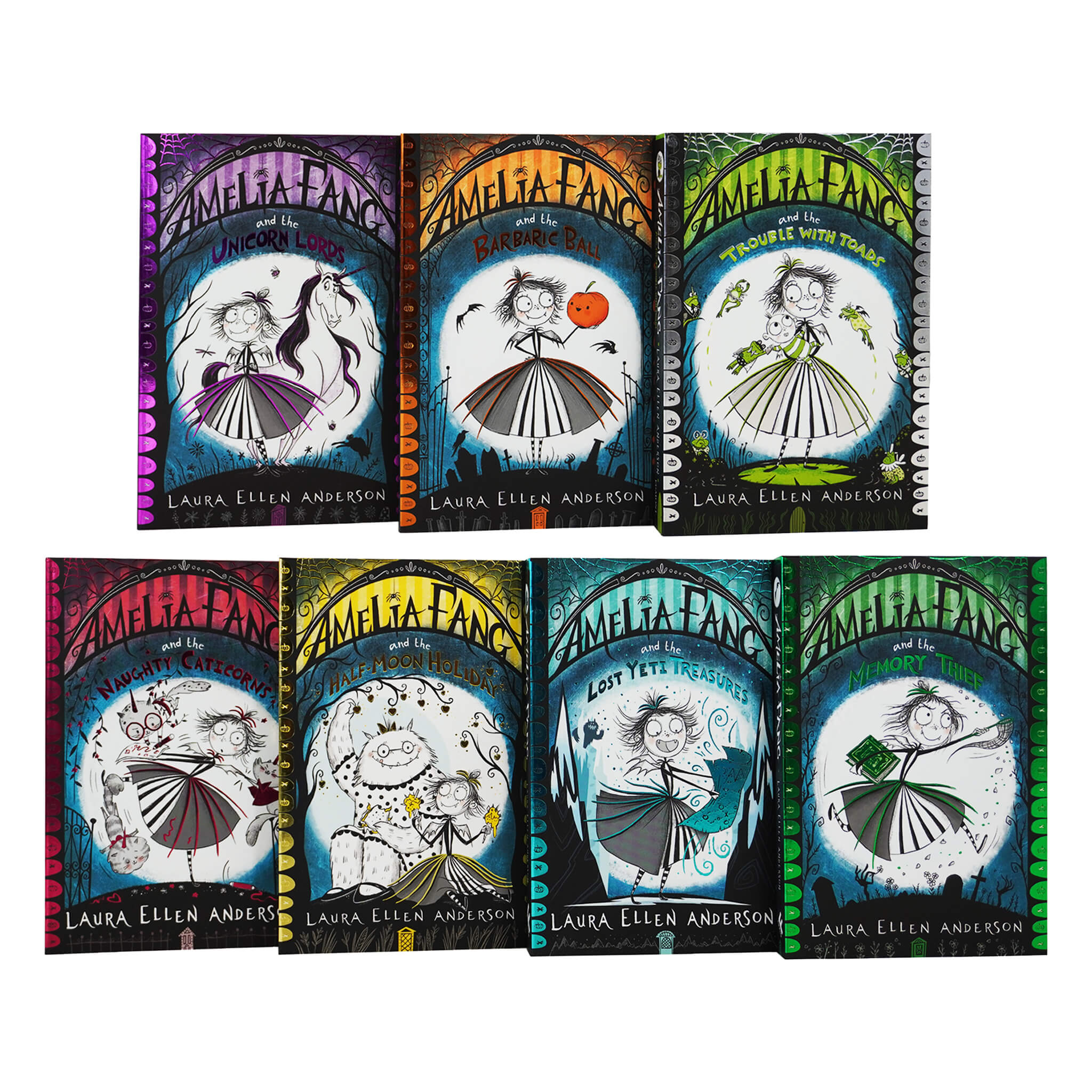 Amelia Fang Series 7 Books Collection Set by Laura Ellen Anderson - Ages 7-10 - Paperback