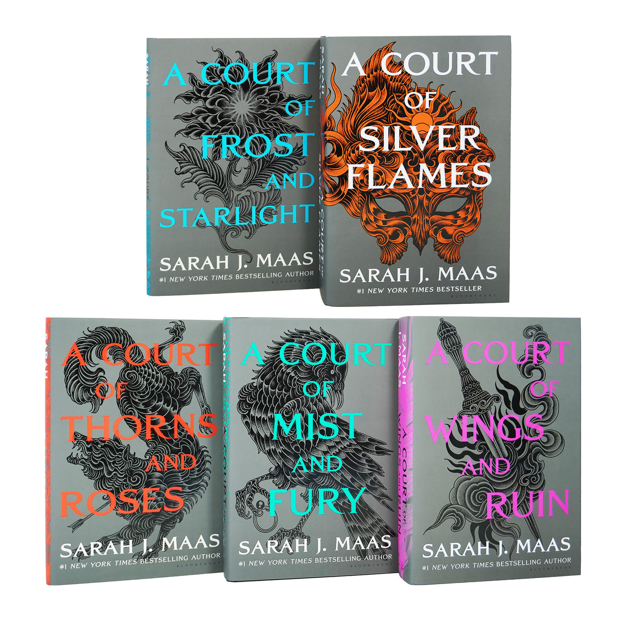 A Court of Thorns and Roses 5 Books by Sarah J. Maas - Ages 17+ - Hardback