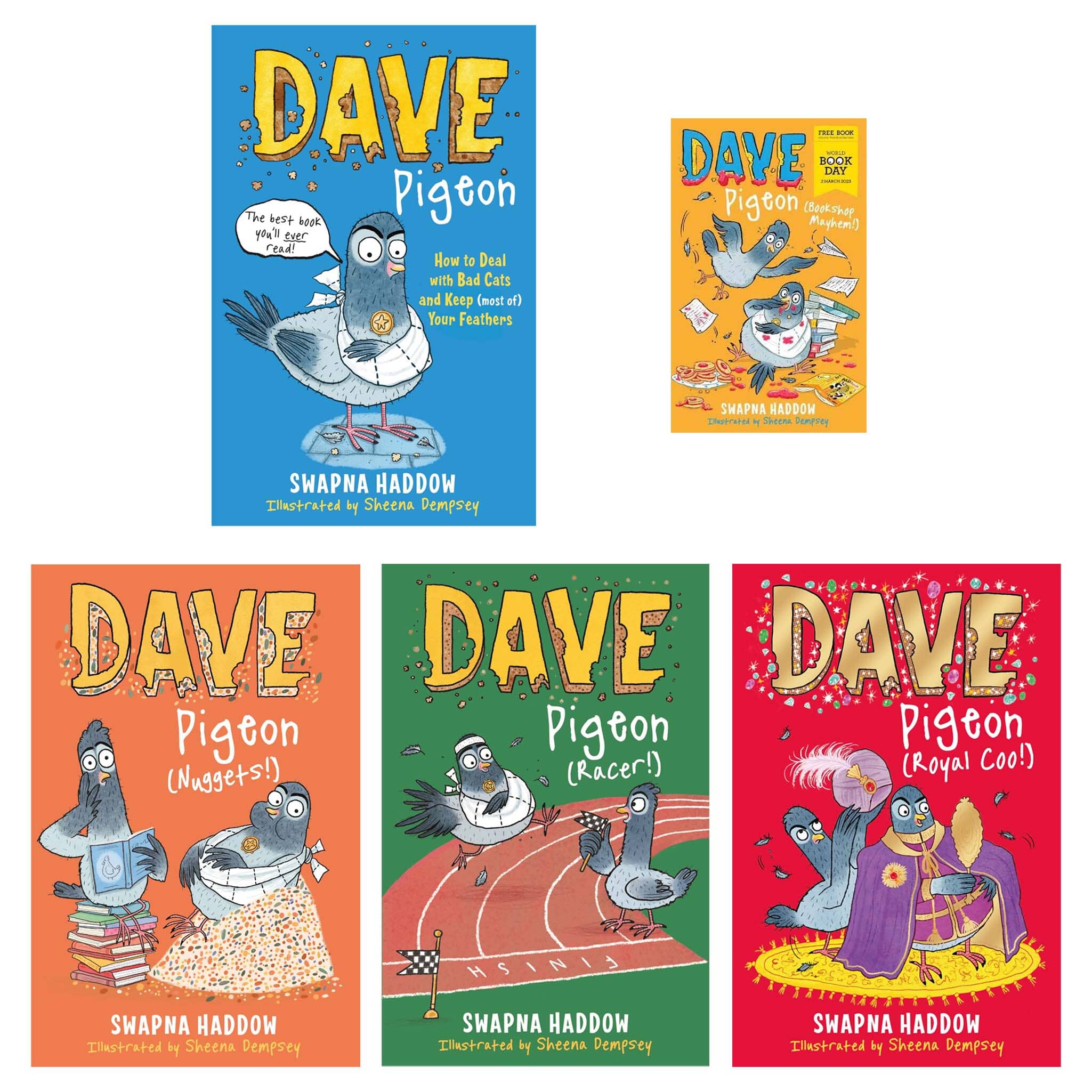 Dave Pigeon Series by Swapna Haddow 5 Books Collection Set - Ages 5-9 - Paperback