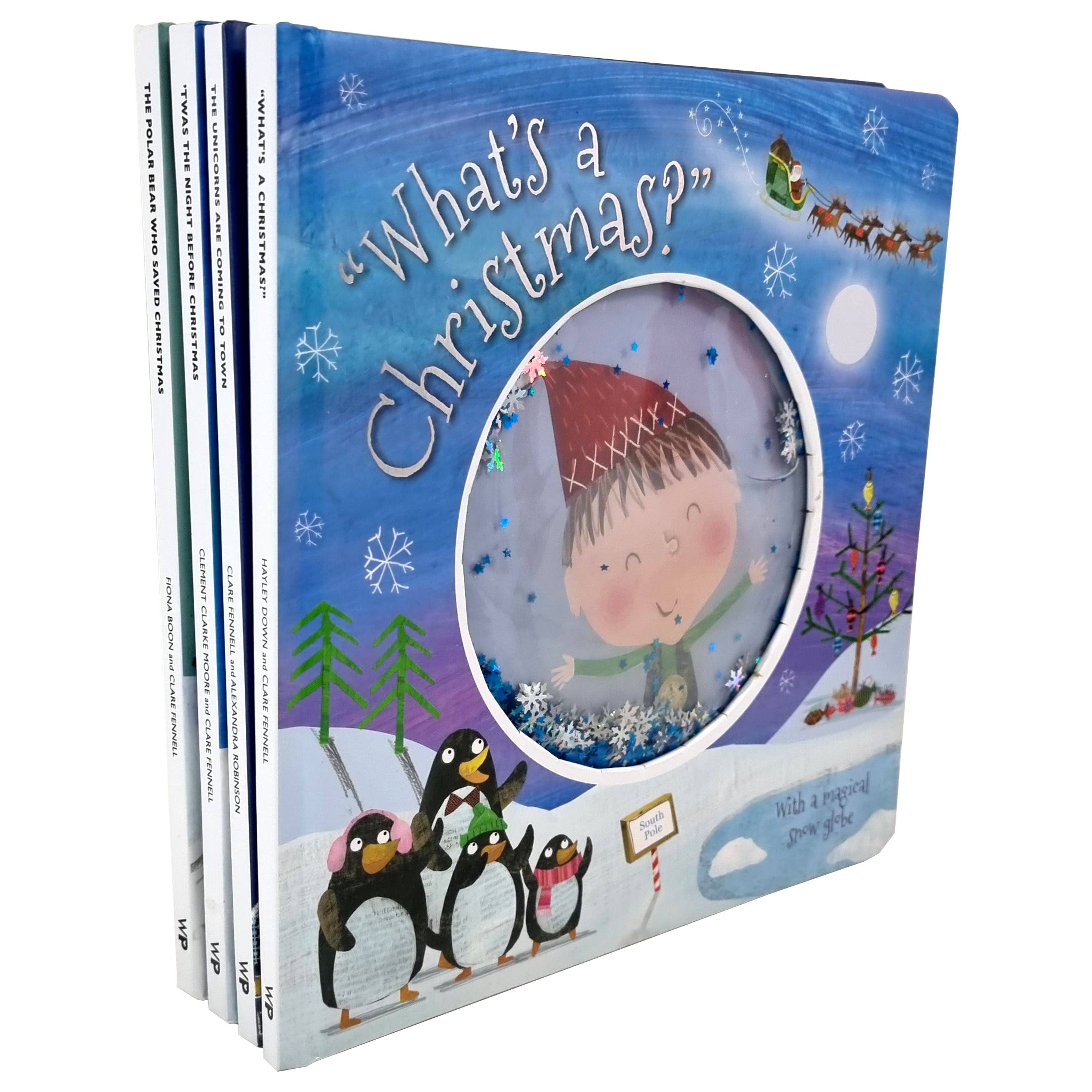 What's a Christmas? 4 Picture Books Collection Set With a Magical Snow Globe - Ages 2+ - Hardback