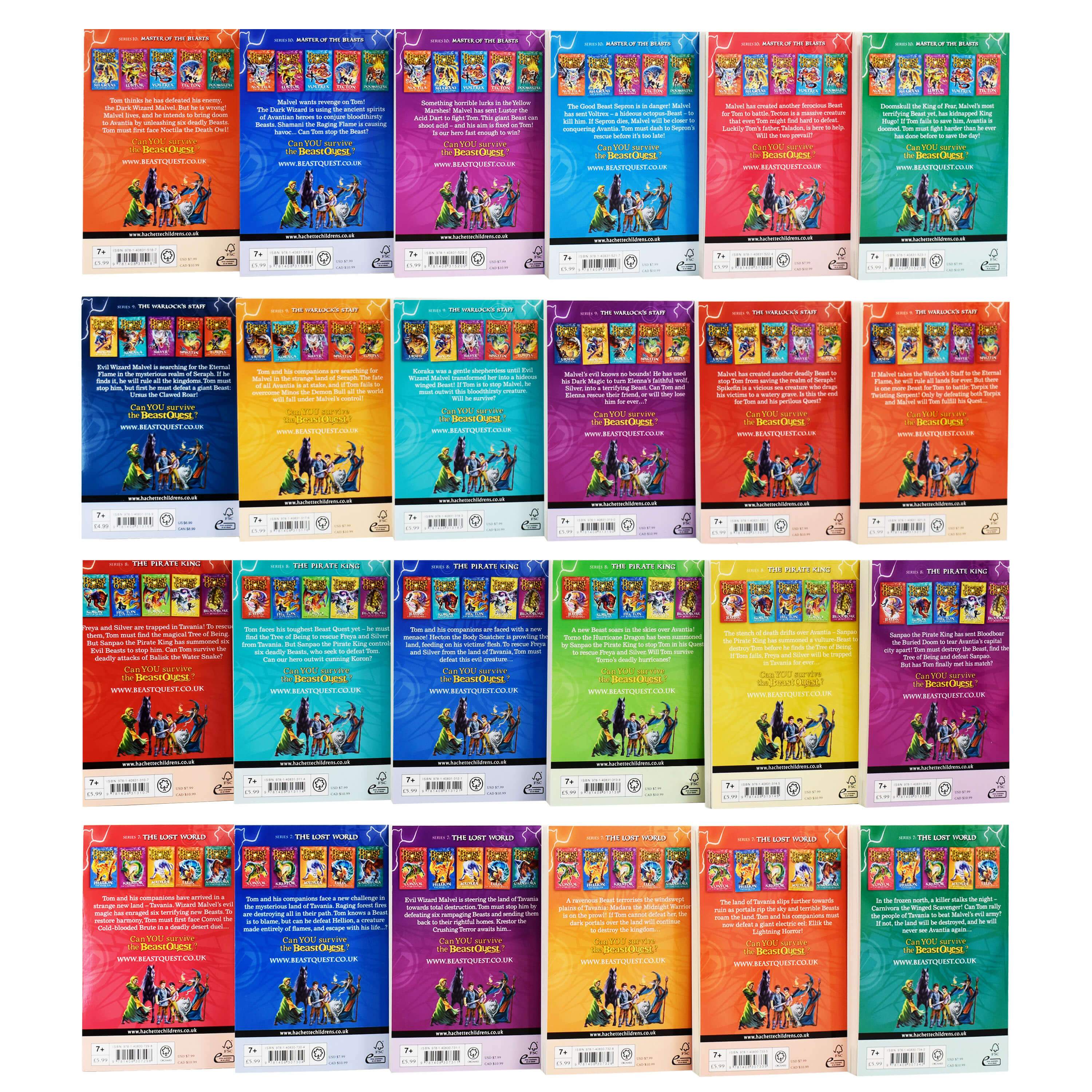 Beast Quest Series 7 To 10 By Adam Blade 24 Books Collection Set – Ages 7-9 - Paperback