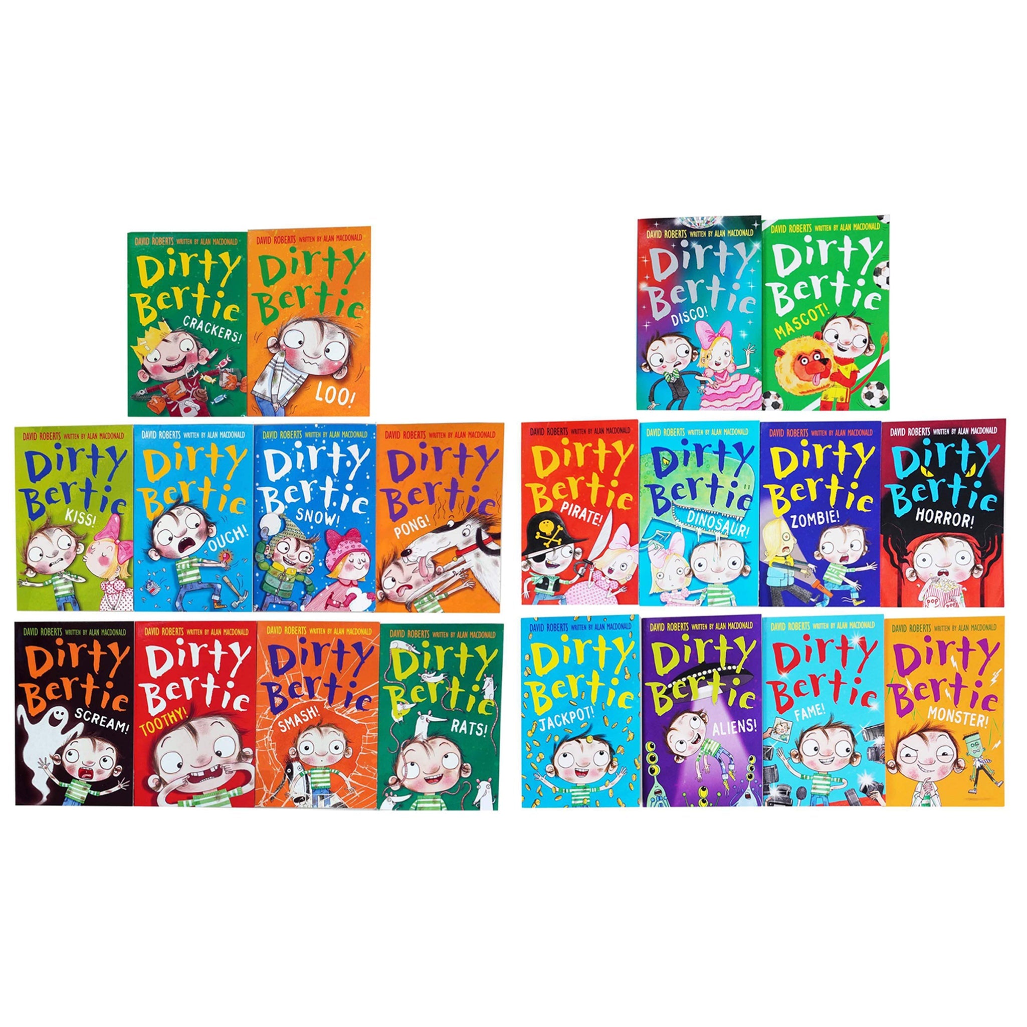Dirty Bertie Series 2 & 3 Collection 20 Books Set (Book 11-30) by Alan MacDonald - Age 5 years and up - Paperback