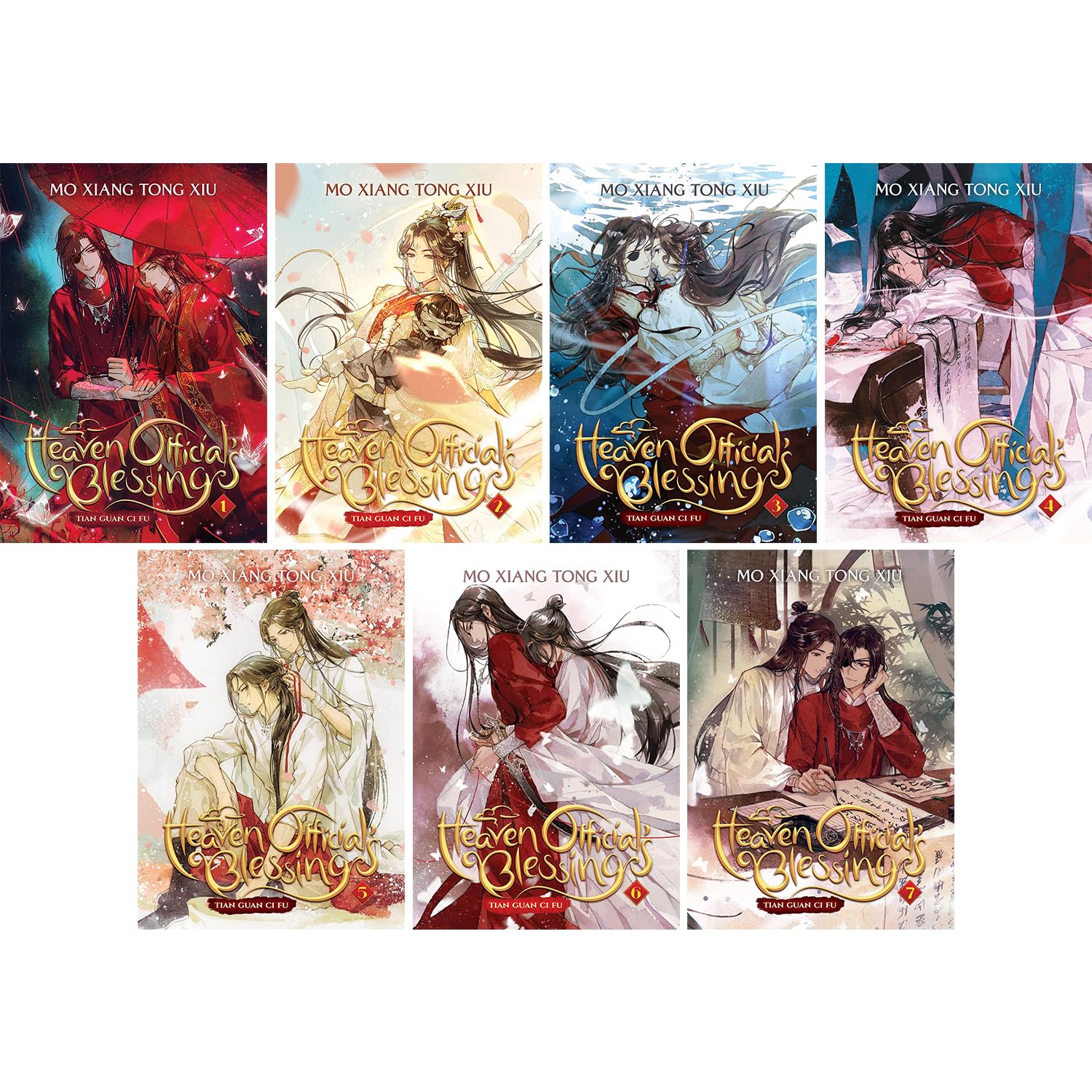 Heaven Official's Blessing: Tian Guan Ci Fu Novel Vol. 1-7 by Mo Xiang Tong Xiu Paperback