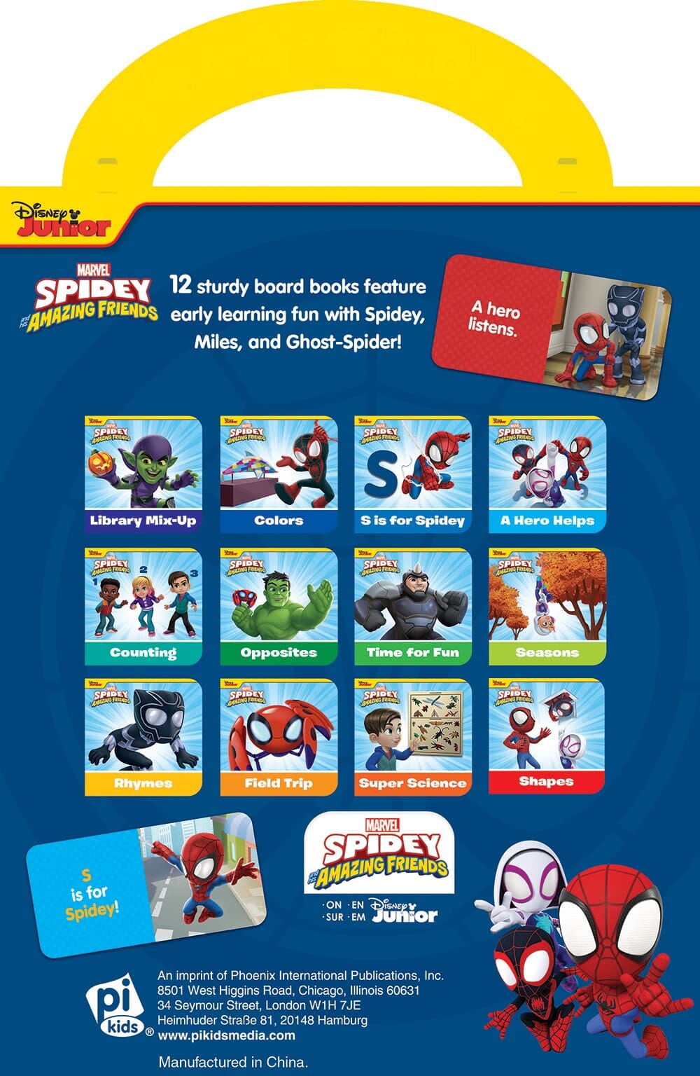 Disney Spidey and his Amazing Friends - My First Library 12 Board Book Set - Ages 0-5 - Hardback