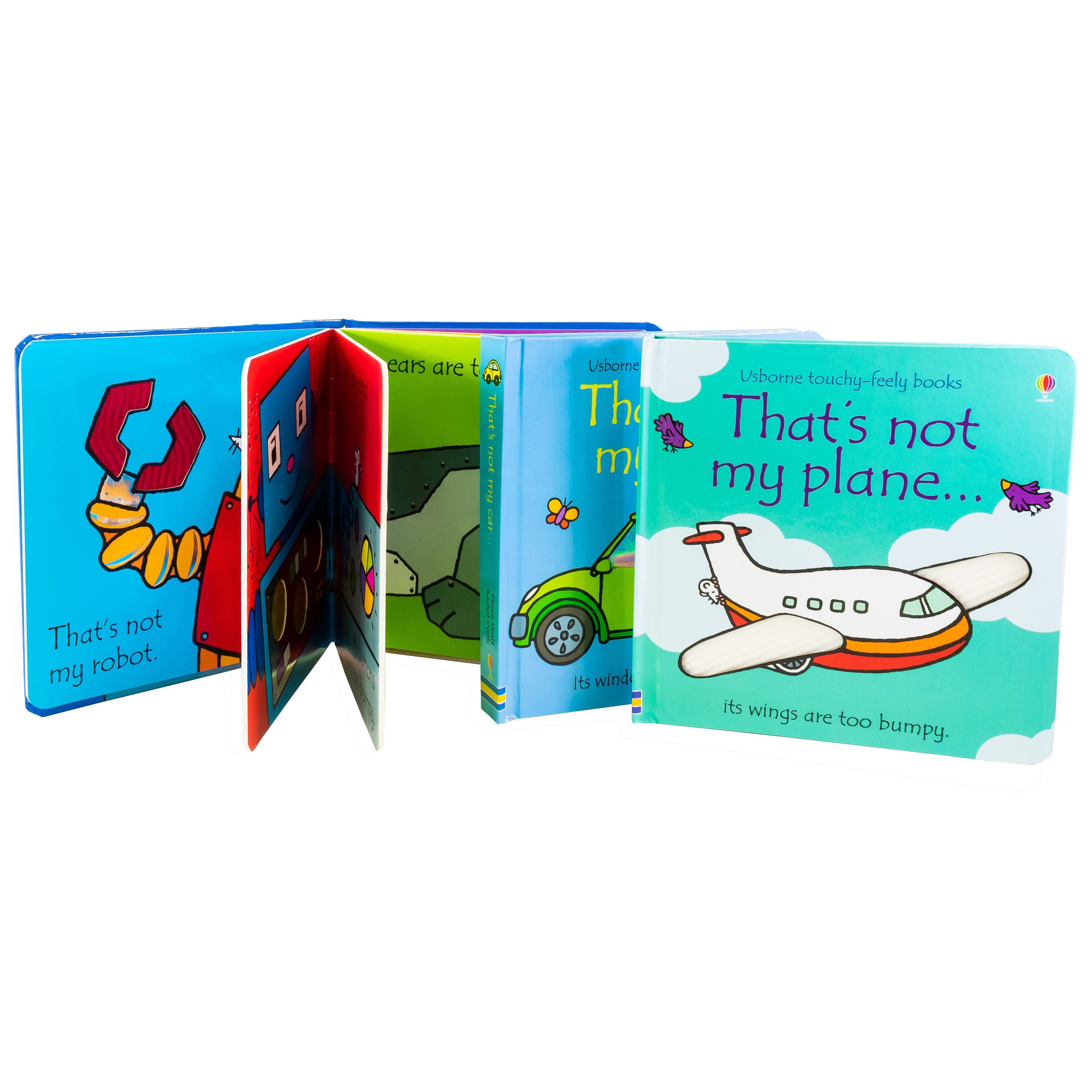 That's not my plane/car/robot... by Fiona Watt & Rachel Wells 3 Books Collection Set - Ages 0-5 - Board Book