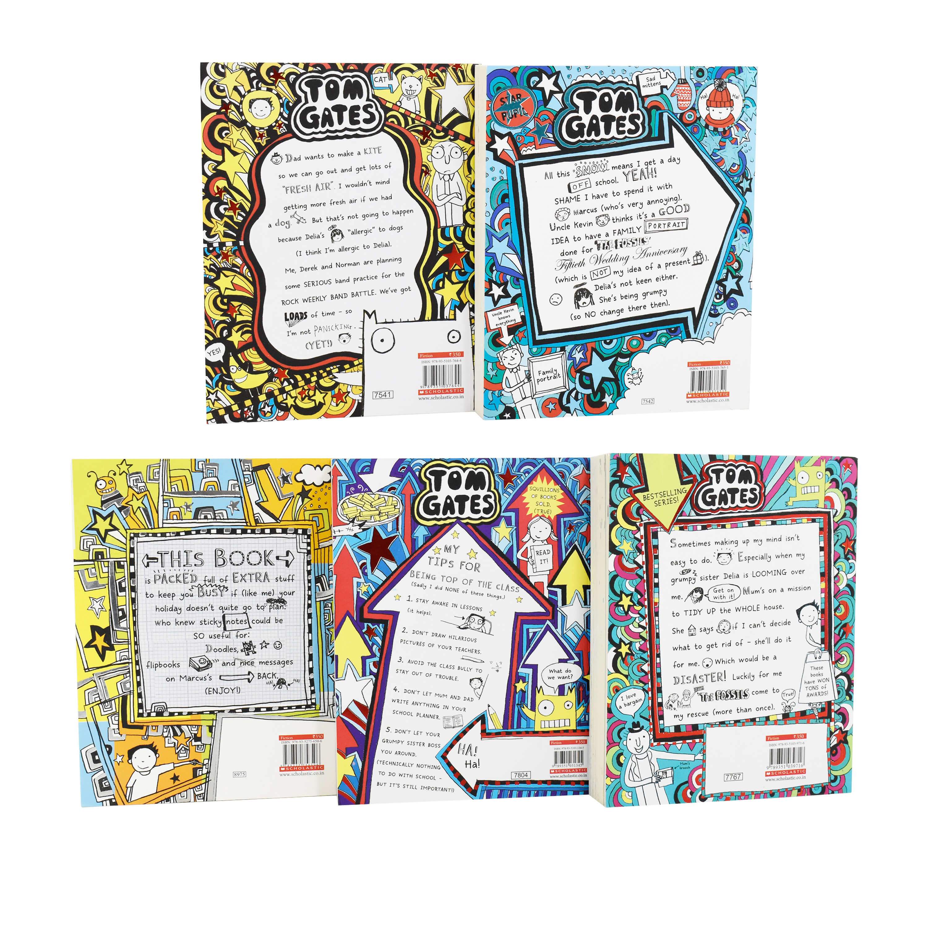 Tom Gates Series 2 (6-10) Collection 5 Books Set By Liz Pichon - Ages 7-12 - Paperback