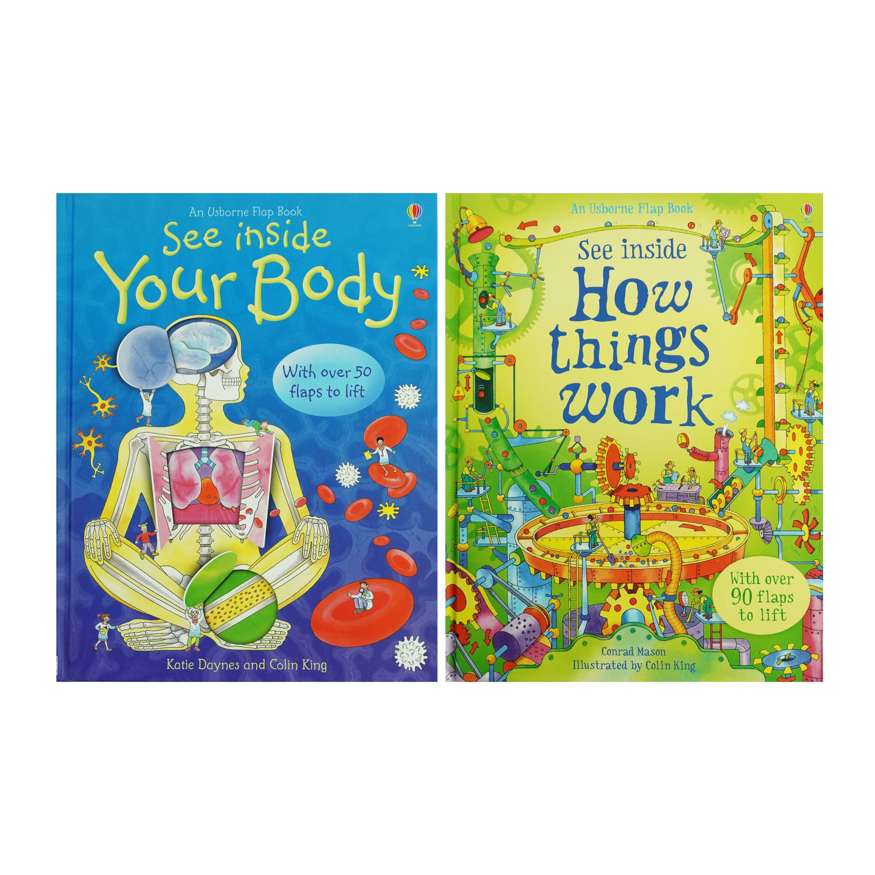 An Usborne Flap Book See Inside Series 2 Books Set - Ages 6+ - Board Book
