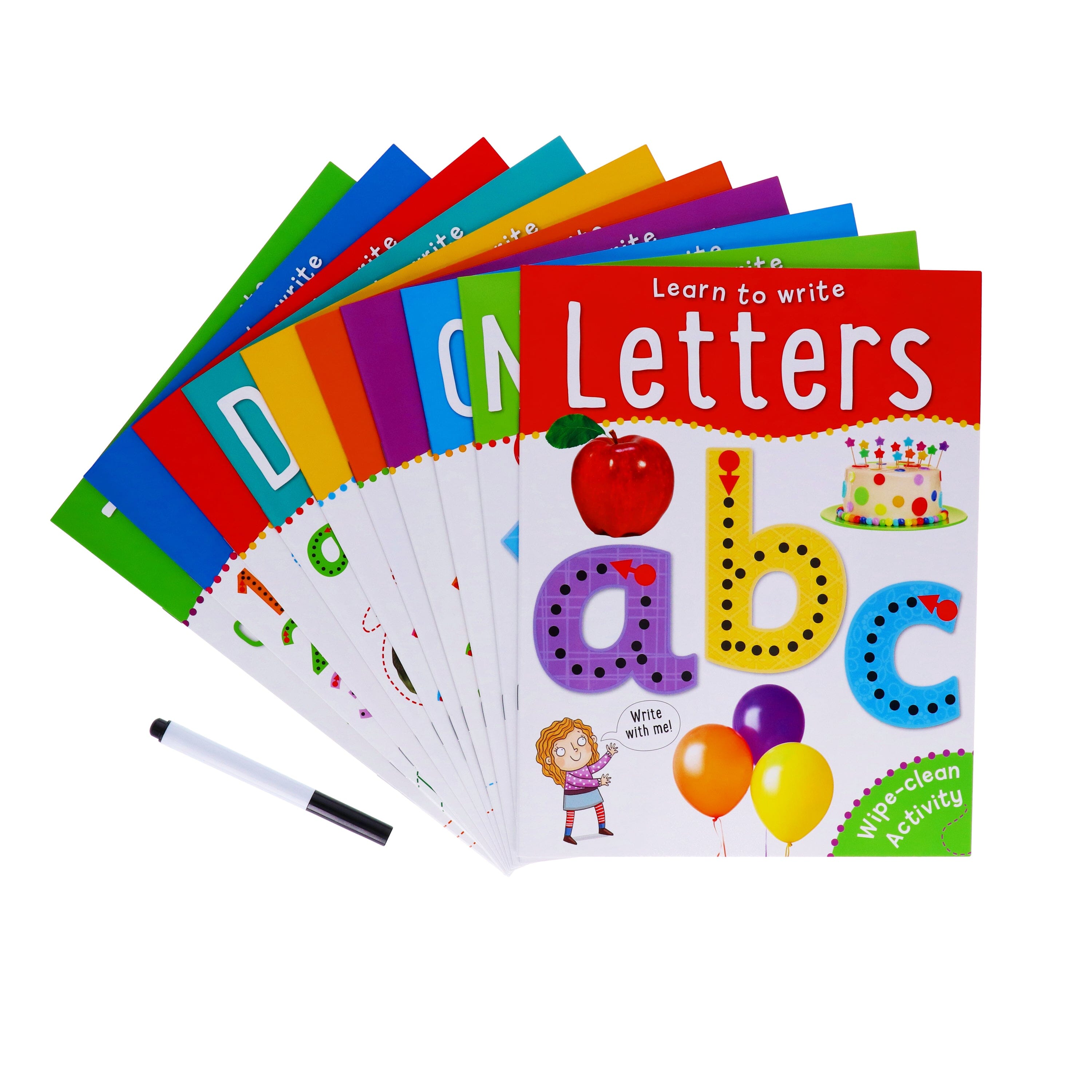Wipe Clean Learn to Write Activity 10 Book Set Collection Pack - Ages 3+ - Paperback