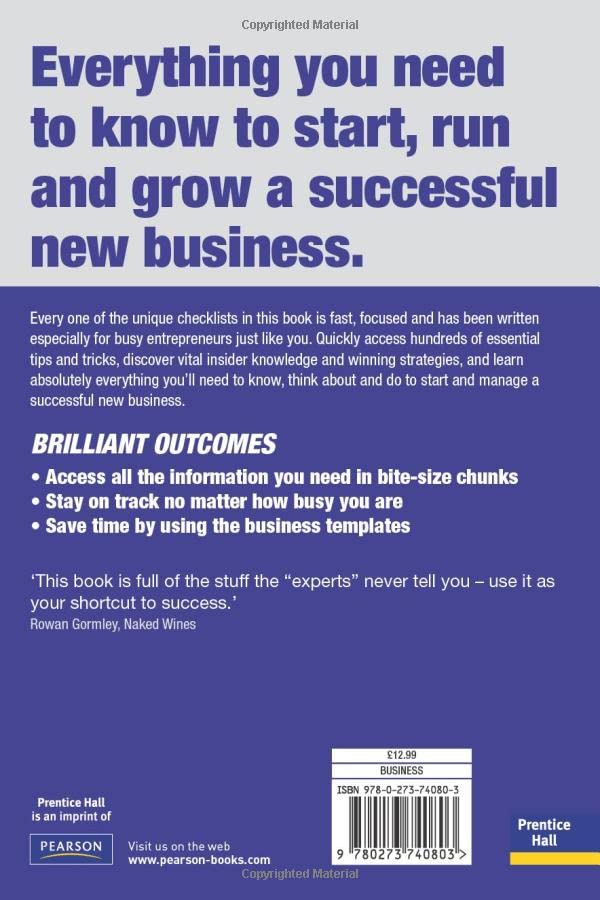 Brilliant Checklists for Entrepreneurs