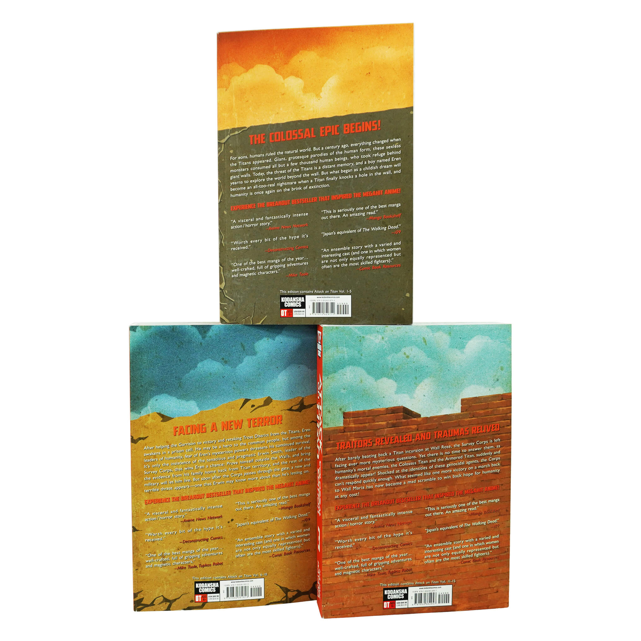 Attack on Titan: Colossal Edition Books 1-3 Collection Set By Hajime Isayama - Ages 16+ - Paperback