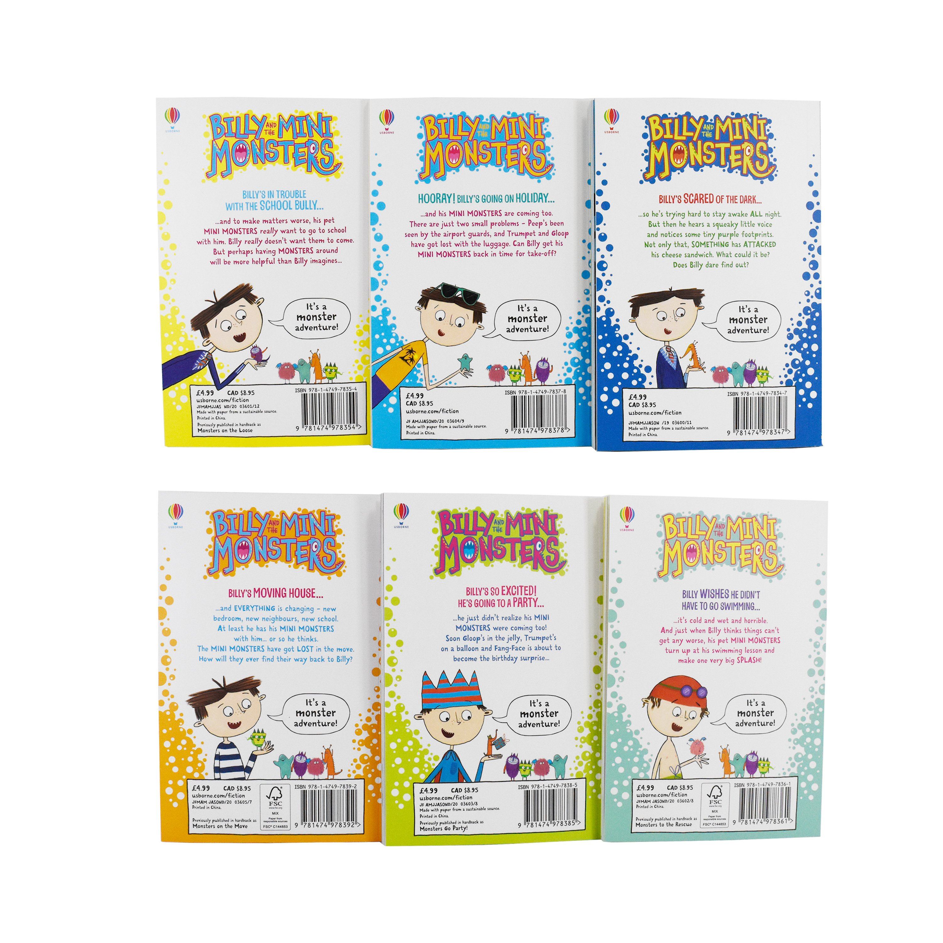 Billy and The Mini Monsters 6 Books Collection Set By Zanna Davidson - Age 5-7 - Paperback