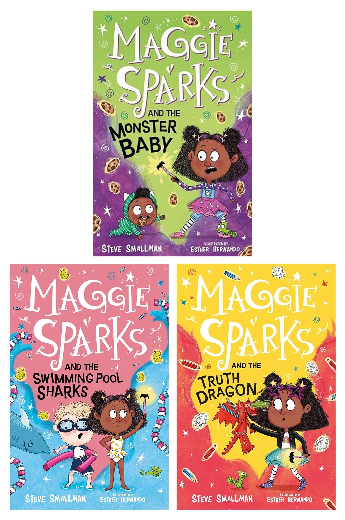 Maggie Sparks Series By Steve Smallman: 3 Books Set - Ages 5-7 - Paperback